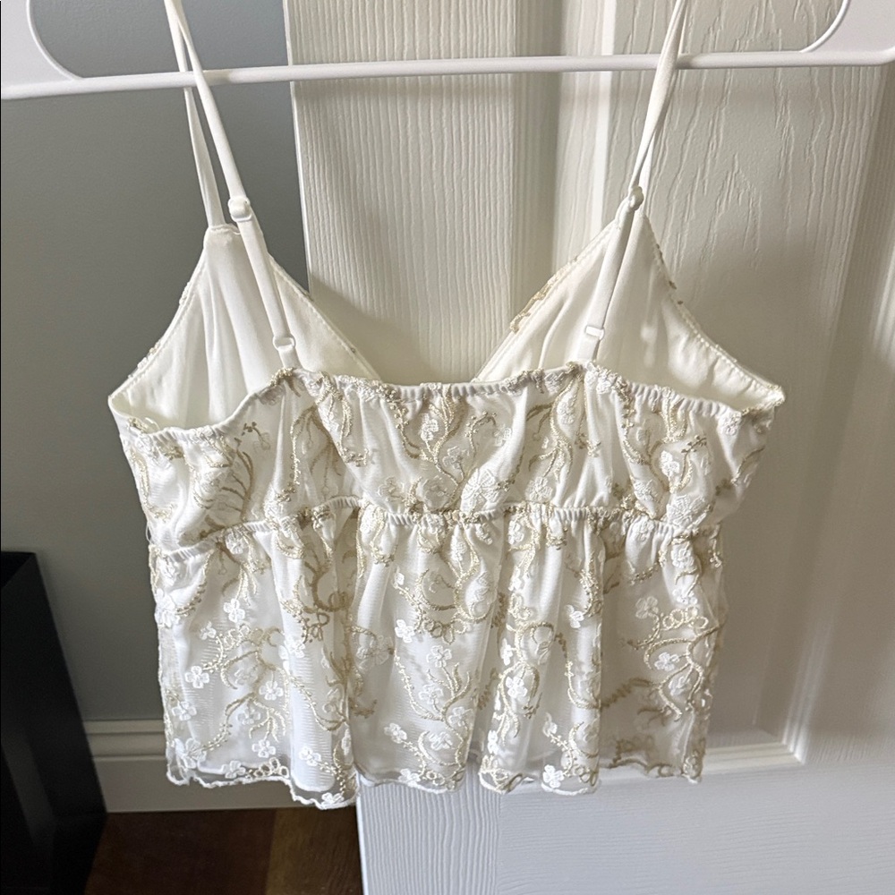 Thirty Thirty LA White and Gold Top - Picture 3 of 4